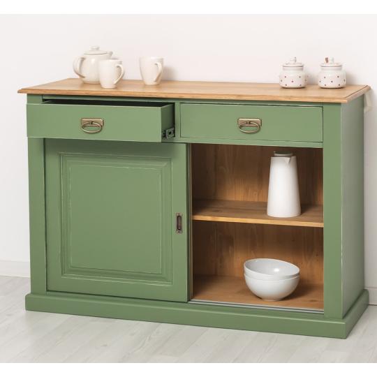 zelena vintage klasicky zasuvny komoda kredenc masiv drevo olivova zelena provensalsky provenza stredomorsky vidiecky vintage.jpg